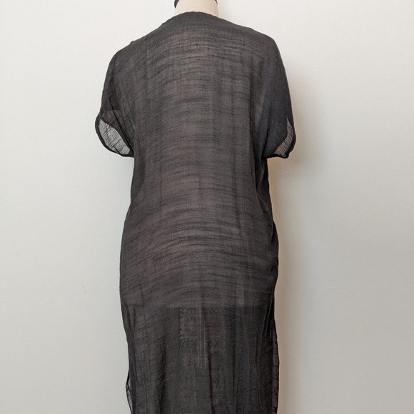 Cottagecore! Gauzy Knit Detail Caftan/Cover Up - Picture 7 of 8